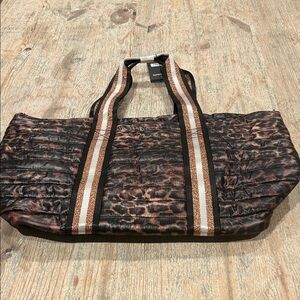 THINK ROYLN Leopard Print Tote with Brown and Black Accents